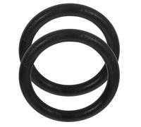 Veemoon 2 Anillos de Gimnasia de Plástico Abs Negros para Entrenamiento de Fuerza, Anillos de Ejercicio Ajustables para Calistenia y Entrenamiento Corporal Completo