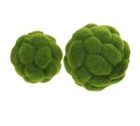 Veemoon 2 Bolas de Musgo Artificial Verde Hechas de Espuma Flocada Resistentes y Fáciles de Transportar para Topiarios para Ambientación en Jardines y Eventos