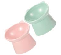 Veemoon 2 Cuencos Elevados para Gatos y Cachorros Diseño Inclinado y Base Ancha, Resistentes al Desgaste y Estables, Ideales Ocasión