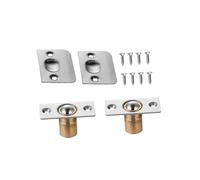 Veemoon 2 Juegos Cierres de Bola para Puertas de Armario Acero Inoxidable Resistente con Resorte Ajustable y Placa de Impacto Acabado Satinado Cepillado Instalación Sencilla y Cierre