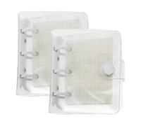 Veemoon 2 Juegos de Cuadernos de Notas Multifunción Cubierta de Pvc Blanco, Ligero y Portátil, Adecuado para Oficina y Uso Diario