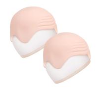 Veemoon 2 Juegos Peluca de Monje Calva para Hombre y Mujer Accesorios de Cosplay Calva Color Piel para Halloween y Presentaciones Escénicas