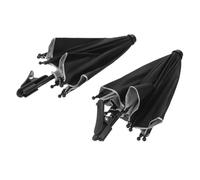 Veemoon 2 Paraguas para Teléfono Móvil con Clip Ajustable y Mango Flexible, Sombrilla para Coche Negra con Soporte Metálico, Parasol Portátil para Protección Solar y Navegación