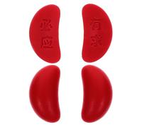 Veemoon 2 Pares de Copas Mini de Adivinación Budista de Plástico Color Vino Tinto, Juego Ritual de Bendición y Feng Shui, Herramienta Sagrada para Prácticas Espirituales y Decoración