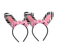 Veemoon 2 Pcs Diademas de Cebra para Fiestas, Accesorios de Pelo Diseño Adorable, Ideales para Disfraces y Adornos Infantiles