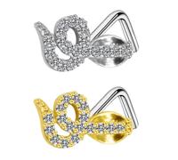 Veemoon 2 Piezas Accesorios para Nariz en Acero Inoxidable Dorado Forma de Serpiente, Resistentes Corrosión, Perfectos para Mujeres en Noches