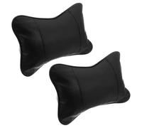 Veemoon 2 piezas Almohadas Cervicales para Coche Reposacabezas Ergonómico para Asiento Cojín de Cuello Transpirable para Viaje y Trayectos Largos Accesorio Interior Automotriz Negro