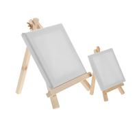 Veemoon 2 piezas Caballetes Mini de Madera Ligera con Pre Fijados para Dibujo y Decoración Hogar