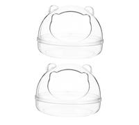 Veemoon 2 Piezas Caja Baño Hámster Transparente Baño Plástico para Jaula Inodoro Pequeño para Mascotas Accesorio Duradero y Seguro para Hámsteres