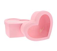 Veemoon 2 Piezas Caja de Forma de Corazón con Ventana Transparente de Unidades Caja para Flores y de San Valentín Diseño Decorativo y Duradero