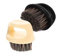 Veemoon 2 piezas Cepillo Profesional Cerdas Suaves para Cuello y Bigote Set Vintage para Hombres Limpieza Peluquería