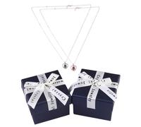 Veemoon 2 Piezas Collar De Proyección Colgantes Collar De Amistad Chicas Corazón Adornos Elegantes Para Niña Adornos Elegantes Para Mujeres Hierro Revestido De Cobre