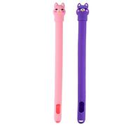 Veemoon 2 Piezas Compatible con El Estuche Protector Anticaída De Silicona Pencil De Primera Generación. A- Funda De Lápiz Caja De Lápiz Caparazón Púrpura Escritura Gel De Sílice