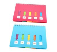 Veemoon 2 piezas Cuadernos Diseño y Notas Convenientes para Oficina y Estudio Perfectos para Programar y Organizar Proyectos Azul y Rosa