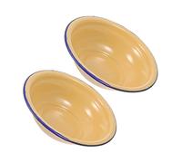 Veemoon 2 Piezas Cuencos De Sopa De Esmalte Vintage - Ideales Para y Ensaladas - Diseño Duradero y Elegante Para Uso En