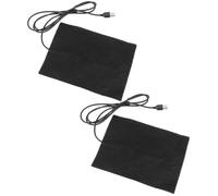 Veemoon 2 Piezas Estera Calefactora USB para Resina Epoxi Algodón Negro, Almohadilla Térmica para Acelerar Curado en Manualidades y Uso Doméstico