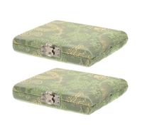 Veemoon 2 Piezas Estuche Portátil para 6 Cañas de Instrumentos de Viento de Lengüeta Doble con Patrón Elegante de Seda, Madera y Tela, Capacidad Múltiple para Organización Mejorada en