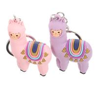 Veemoon 2 Piezas Llavero de Alpaca de Pvc Púrpura, Colgante de Dibujos
