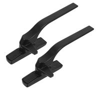 Veemoon 2 Piezas Manijas para Ventana Abatible Derecha Negras Tiradores Exteriores para Puertas Corredizas Cierre Seguro Antideslizante para Bricolaje y Reemplazo Ventanas y Puertas