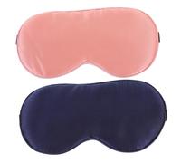Veemoon 2 piezas Máscara de de Seda para Adultos Pack de Máscaras Ajustables Antifaces para Dormir Bloqueo de Luz para y Relajante Actividades Yoga y Camping Color Azul Marino y Rojo