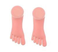 Veemoon 2 piezas Modelo Silicona para Práctica de Uñas Derecho Realista y Duradero Herramienta de Entrenamiento y Exhibición de Arte de Uñas Portátil para Manicura