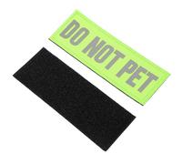 Veemoon 2 Piezas Parche Reflectante para Arnés de Perros Adhesivo Removible de Nylon Verde, Etiqueta de Chaleco para Servicio y Señal de No Acariciar Mascotas