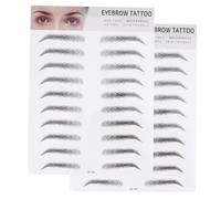 Veemoon 2 piezas Pegatinas de Cejas Realistas Unidades Adhesivas y Fáciles de Usar para Hombres y Mujeres Herramienta de Cejas o Escasas Efecto Pelo Natural sin Daño Recuperación