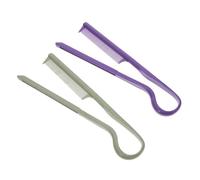 Veemoon 2 Piezas Peine Alisador Forma de V Resistente Peine de Plástico para y Alisado de Cabello de Unidades Colores y Verde Herramienta Versátil para Profesional y Doméstico