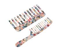 Veemoon 2 Piezas Peine de Dientes Anchos de Peine de Peluquería Hogar Secos y Húmedos Herramienta de Peluquería Premium