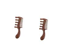 Veemoon 2 Piezas Peine de Madera de Sándalo Sólido para Masaje de Cabelludo Diseño Ergonómico de Cinco Dientes Redondos Peine Multiuso para Desenredar y Aliviar Tensión Uso para Hombres