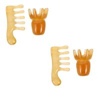 Veemoon 2 Piezas Peine De Masaje De Resina Para Cuero Cabelludo - Peine Gua De Jade Para Acupuntura y Relajación - Peine De Punto Gatillo De Cera De Ideal Para Cuidado