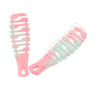 Veemoon 2 piezas Peine Desenredante de Masaje para Cabello Rizado Peine de Dientes Anchos para Tipos de Cabello Cuidado del Cabelludo Diseño Duradero y de Limpiar Color Gradiente Rosa