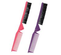 Veemoon 2 Piezas Peine Plegable Pequeño para Viaje Compacto y Portátil Desenredante Suave para Mujer y Hombre Colores y Rosa para Bolso y Diario