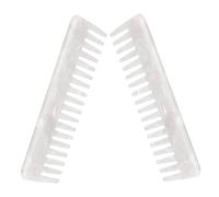 Veemoon 2 Piezas Peines para mujeres peine de dientes anchos peinado peinador White