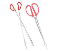 Veemoon 2 Piezas Pinzas para Serpientes de Acero Inoxidable Multiusos para Captura Alimentación y Limpieza de Reptiles Ligeras y Portátiles de Unidades con Diseño Antideslizante para