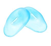 Veemoon 2 piezas Protector de Orejas de Silicona para Salón de Peluquería Ajustables y Reutilizables Cubre Oídos Impermeables para Teñir y Proteger del Tinte Color Azul