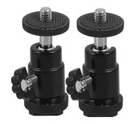 Veemoon 2 Piezas Soporte de para Cámara de Aleación de Aluminio Cabezal Esférico para Adaptador de Accesorios de Fotografía Compatible con DSLR y LED