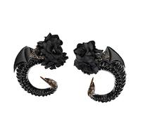 Veemoon 2 Piezas Unidades Horquillas Decorativas para Mujer con Cuernos de Oveja Negros Gótico para Fiestas Cosplay Especiales