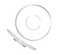 Veemoon 2 Platillos de Cristal Transparente Redondos 12X12 CM Platos para Café y Té Bandejas Pequeñas Multiusos para Aperitivos y Postres Ideales para Uso Diario y Eventos Reutilizable