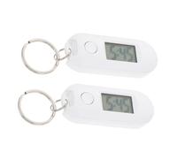 Veemoon 2 Relojes Digitales con Llavero Mini Reloj De Bolsillo Silencioso Y Luminoso para Mochila Ideal para Estudiantes Enfermeras Exámenes Oficina Hogar Y Uso Al Aire Libre