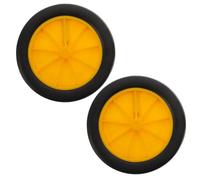 Veemoon 2 ruedas traseras giratorias para carro de limpieza, diseño de 8 | Rueda de goma a presión para carros de servicio y cubos de fregona, reduce el ruido del suelo, se adapta a la mayoría de