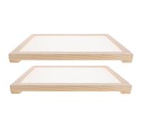 Veemoon 2 Soportes apilables para Secado de Hierbas | Marco de Madera con Rejilla de Secado de Hierbas | Organizador de Cocina para especímenes de Plantas, Frutas y Flores, 40 x 30 x 3 cm