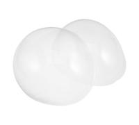 Veemoon 2 soportes transparentes para pelucas con forma de cúpula - Molde de plástico para pelucas, ideal para estilismo de postizos y exhibición en salones de belleza - Exhibidor transparente para