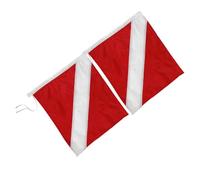 Veemoon 2 Unidades De Banderas Dobles Impermeables para Kayak, Snorkel Y Buceo, Color Rojo | De Advertencia para Buceo Y Natación En Pulgadas para Embarcaciones con, Cintas De