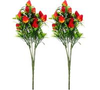 Veemoon 2 unidades de fresa simulada artificial falso fresa ramas de fresa rama de fresa de plástico decoración floral arte planta de fresa novia limón falso boda