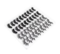 Veemoon 20 pares Pestañas Postizas Densas y Cruzadas Extensiones Artificiales Seguras para Maquillaje Natural Volumen y Longitud Perfectos para Mujer