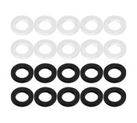 Veemoon 20 Piezas Almohadillas de Fijación para Llaves de Trompeta y Trombón de Algodón Blanco y Negro, Accesorio Fácil de Usar para Amantes de Instrumentos de Viento
