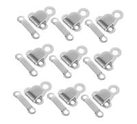 Veemoon 20 Piezas Cierres Gancho y Ojo Metalicos para Coser Kit Duradero y Fácil de Coser Invisibles para Ropa Faldas Pantalones Sujetadores Color Plata