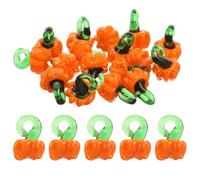 Veemoon 20 Piezas de Cuentas de Calabaza de Vidrio para Manualidades DIY Accesorios Fáciles de Conectar, Ideales para Decoración y Adornos de Fiesta