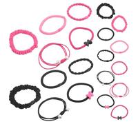 Veemoon 20 piezas Gomas Elásticas para Pelo de Alta Elasticidad con Lazo en Forma de Ala Accesorios para Coletas y Moños Bandas Pequeñas y Rosa para Niñas